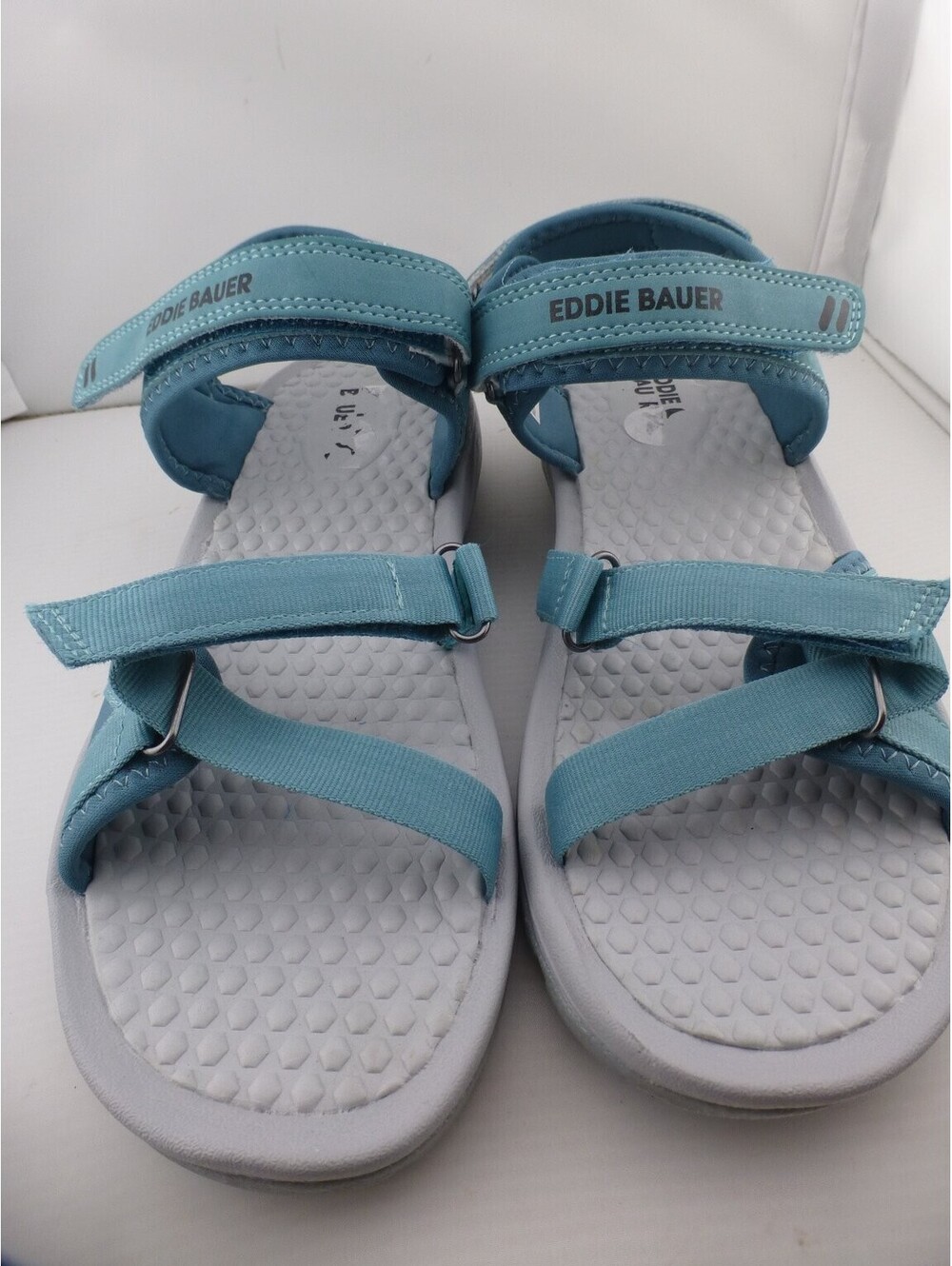 Eddie Bauer Sunrise Women's US 10M Teal Grey Adjustable Sport Sandals - M22